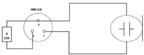 LD Systems U508 MD - BELEGUNG MINI-XLR-ANSCHLUSS (TASCHENSENDER) - 3