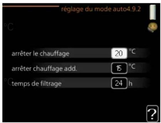 Nibe F730 - Réglage du mode AUTO - 1
