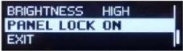 BRIGHTNESS HIGH PANEL LOCK ON EXIT