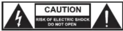 CAUTION RISK OF ELECTRIC SHOCK DO NOT OPEN