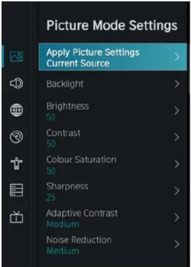 SCHNEIDER SC50S1FJORD - Adjusting the Picture Quality - 6