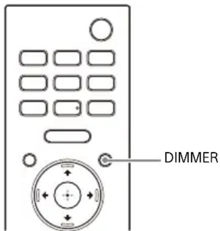 SONY HTA3000 - Cambiar el brillo de la pantalla del panel frontal y losindicadores (DIMMER) - 1