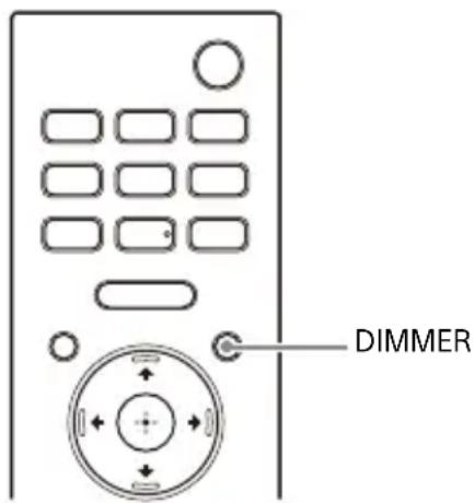 SONY HTA3000 - Dehelderheid van het display op het voorpaneel en de indicators wijzigen (DIMMER) - 1
