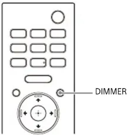 SONY HTA3000 - Modification de la luminosité de l'afficheur du panneau avant et des indicateurs (DIMMER) - 1