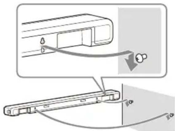 SONY HTA3000 - Hang de Bar Speaker aan deschroeven. - 1