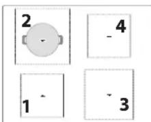 WHIRLPOOL WS Q7360 NE - TAILLE DE LA POÉLE/DU FOND DE CASSEROLE ADAPTÉE AUX DIFFÉRÊNTES ZONES DE CUISSON - 1