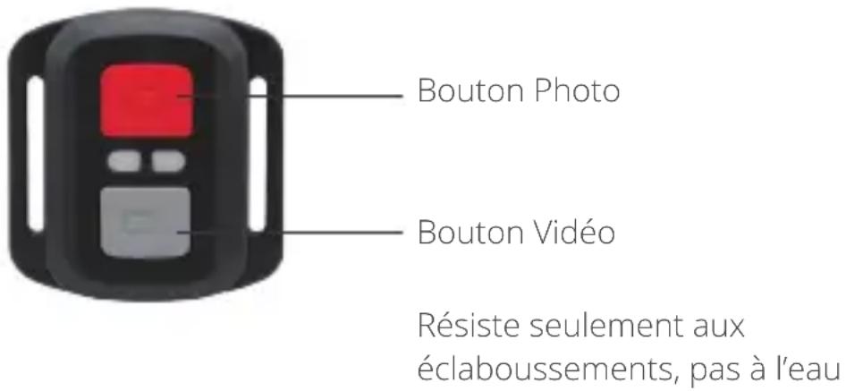 Bouton Photo Bouton Vidéo Résiste seulement aux éclaboussements, pas à l'eau