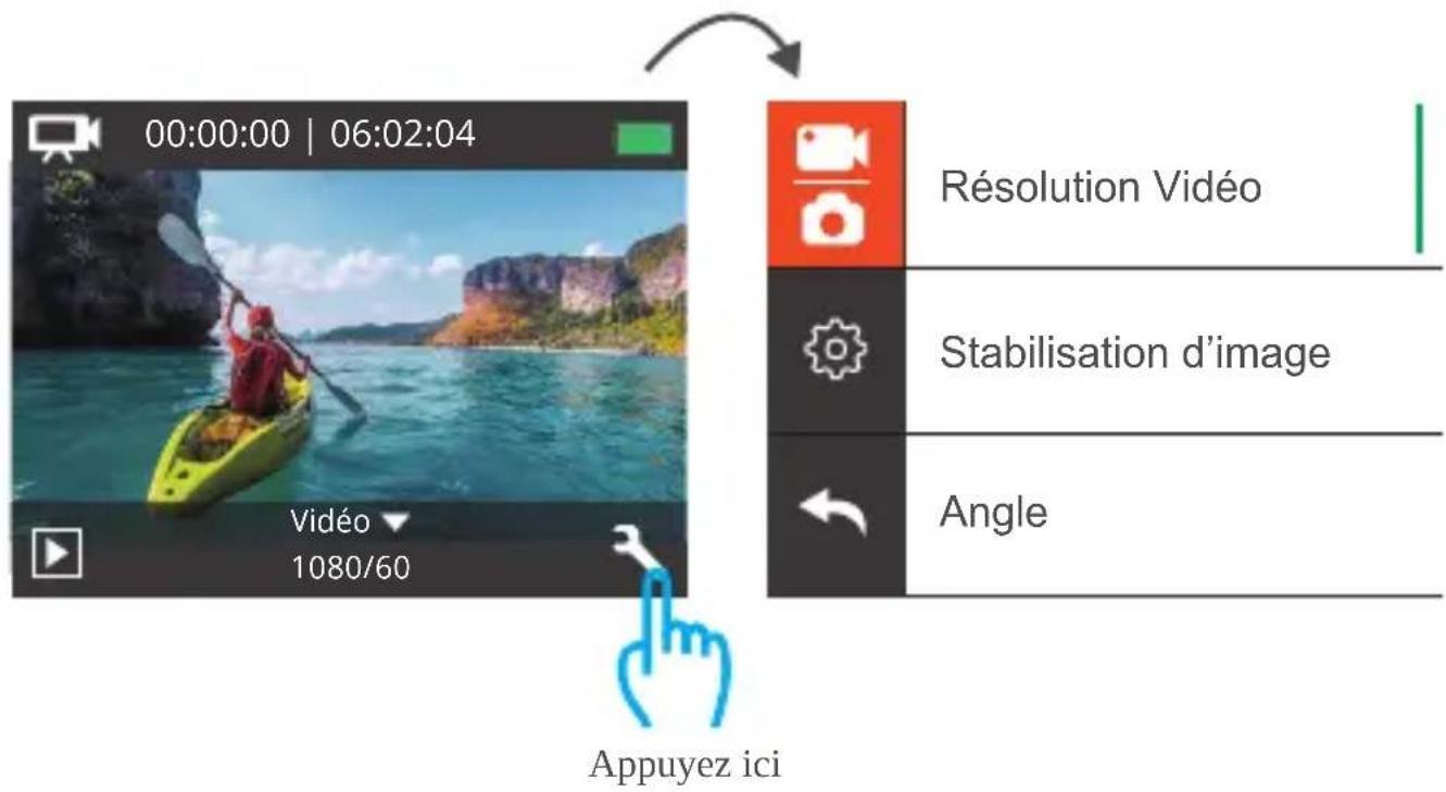 00:00:00 | 06:02:04 Résolution Vidéo Stabilisation d'image Angle Appuyez ici