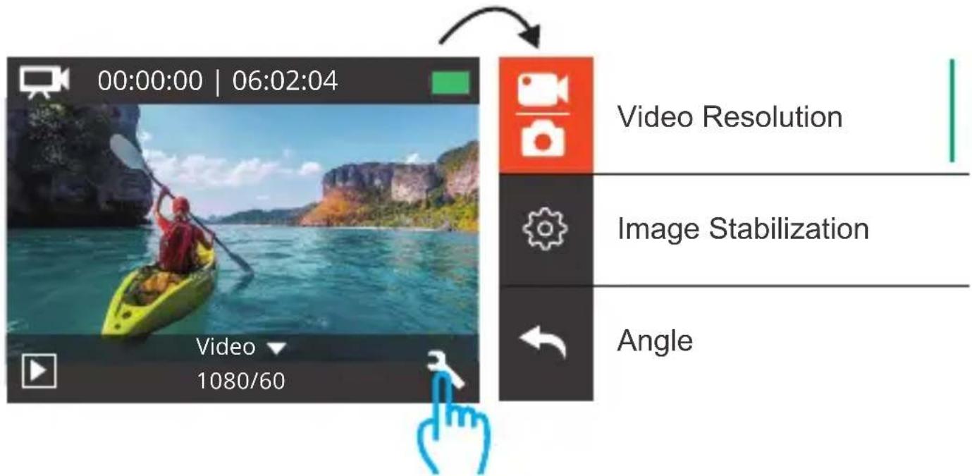 00:00:00 | 06:02:04 Video Resolution Image Stabilization Angle Video 1080/60