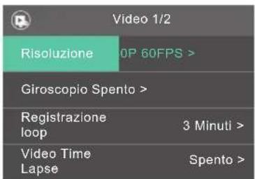 Akaso Brave 6 - Modalità impostazioni video - 1