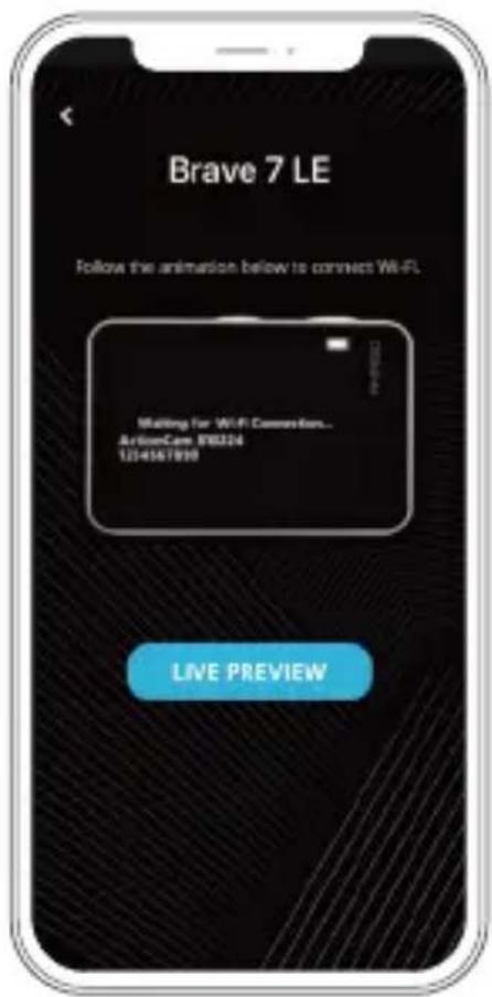 Brave 7 LE Follow the animation below to connect Wi-Fi Mailing for WiFi Connection... ActionCare BY024 1214567899 LIVE PREVIEW