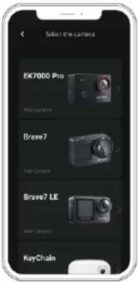 Select the camera EK7000 Pro Proo Camera Brave7 Nalo Camera Brave7 LE Nalo Camera KeyChain
