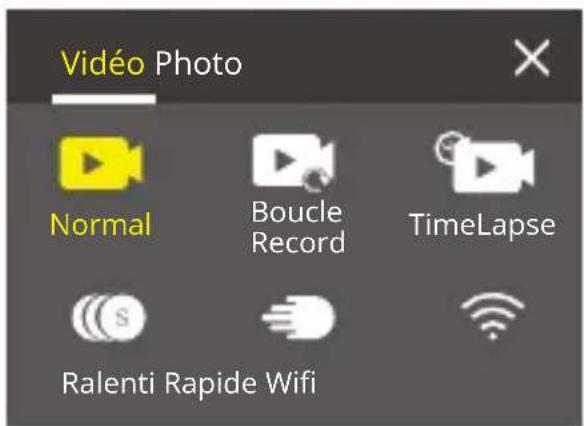 Vidéo Photo Normal Boucle Record TimeLapse Ralenti Rapide Wifi