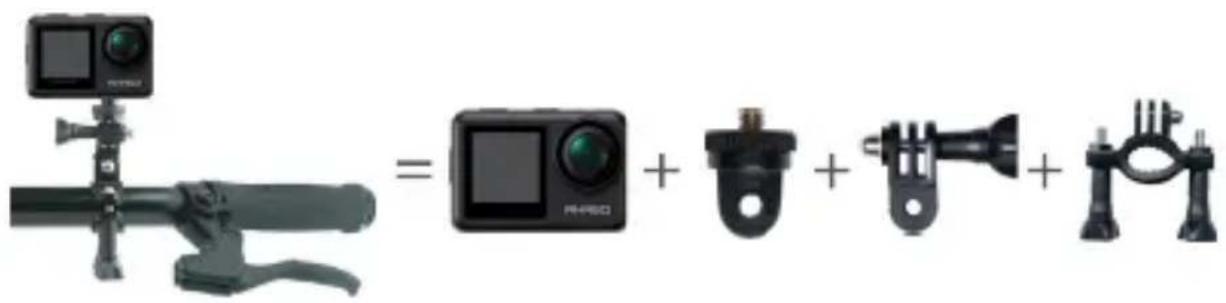 Product diagram showing camera and sensor components with labels and symbols