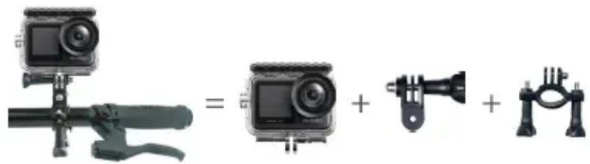 Diagram showing a camera setup with a gun and three different camera modules, each labeled with its component name.