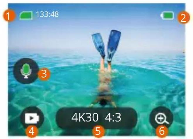 Akaso Brave 8 - Pulsante modalita: - 1