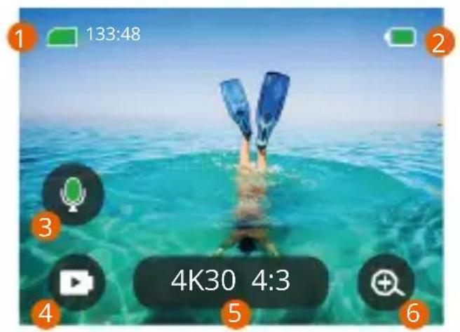 Akaso Brave 8 - Modus-Taste: - 1