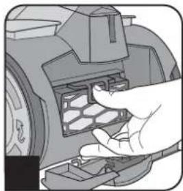 DIRT DEVIL Infinity Rebel 54 HFC - Pulizia/sostituzione del filtro dell'aria uscente - 4