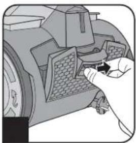 DIRT DEVIL Infinity Rebel 54 HFC - Uitblaasfilter reinigen/ervangen - 1