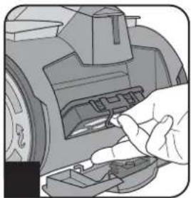 DIRT DEVIL Infinity Rebel 54 HFC - Limpiar / cambiar el filtro de evacuación - 2