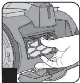 DIRT DEVIL Infinity Rebel 54 HFC - Cleaning/replacing the exhaust filter - 4