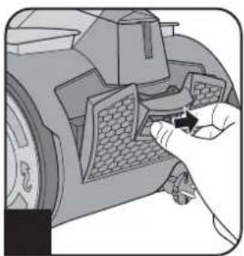 DIRT DEVIL Infinity Rebel 54 HFC - Pulizia/sostituzione del filtro dell'aria uscente - 1