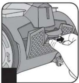 DIRT DEVIL Infinity Rebel 54 HE - Cleaning/replacing the exhaust filter - 1