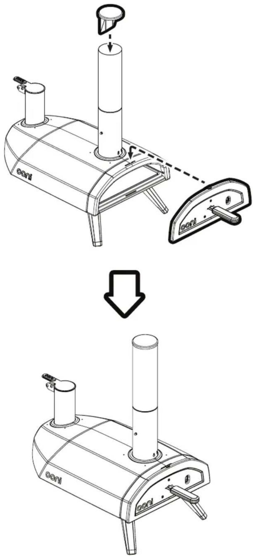 OONI Fyra 12 - Insère la cheminée et fixe-la - 4