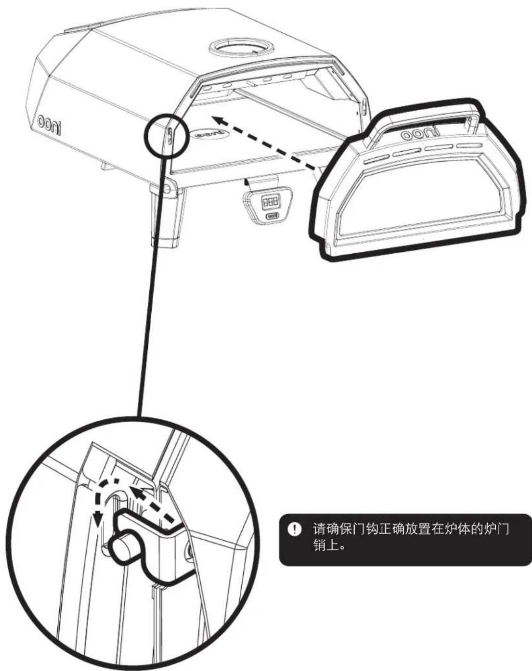 OONI Karu 16 - 第7a步 - 装上炉门 - 1