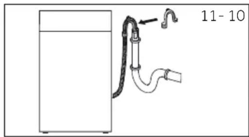 HAIER HW80B14979TU1 - Tuyau de vidange au raccordement d'évacuation des eaux usées - 1