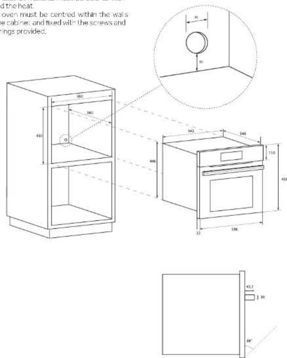 HAIER HWO45NB6B0B1 - INSTALLING THE OVEN IN THE COUNTER - 1