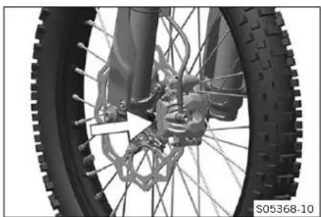 KTM 250 SXF (2023) - Déposer la roue avant - 1