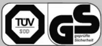 TÜV SÜD GS geprüfte Sicherheit
