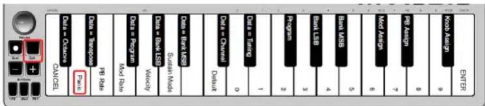 ALESIS Qmini Compact 32Key USBMIDI Keyboard Controller - So senden Sie einen "Reset All Controllers"-Befehl: - 1