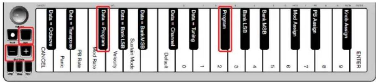 ALESIS Qmini Compact 32Key USBMIDI Keyboard Controller - Cambio di programma - 1
