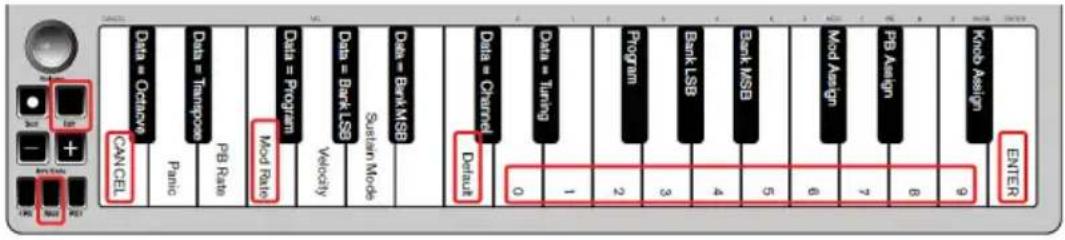 ALESIS Qmini Compact 32Key USBMIDI Keyboard Controller - Modulation Rate - 1
