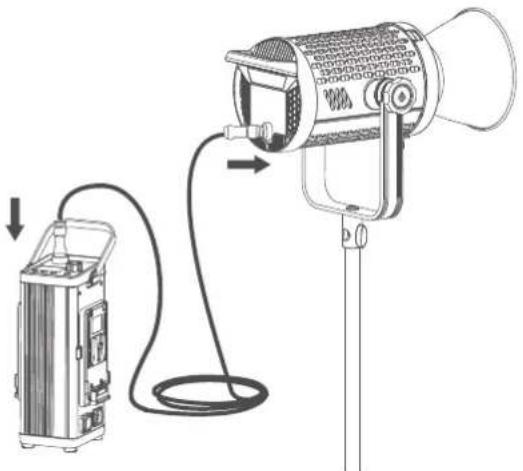 GODOX UL150 II - コントローラとライト本体の接続 - 1