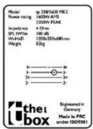 The Box Pro TP2181600 MkIII - Prises pour le câblage « basse sur 2 - 1