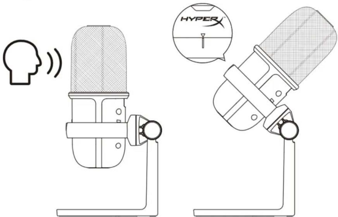 HYPERX SoloCast - Posizione del microfono - 1