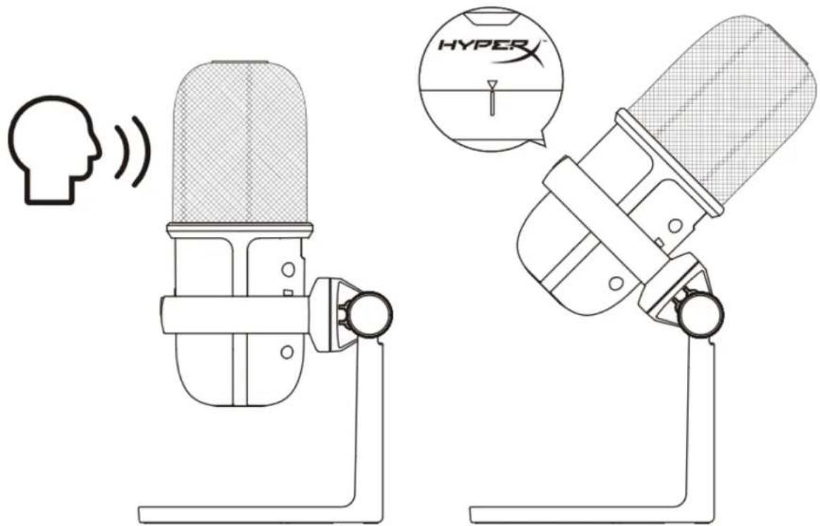 HYPERX SoloCast - Размещение микрофона - 1