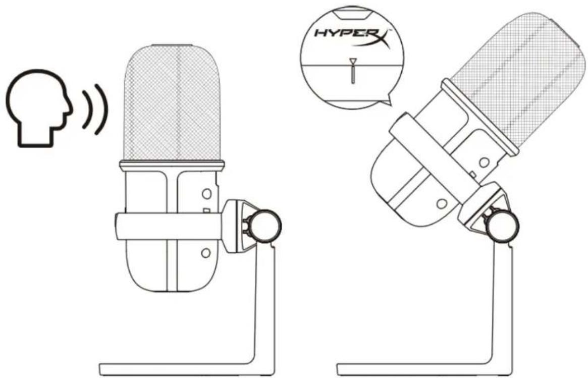 HYPERX SoloCast - Posición del micrófono - 1