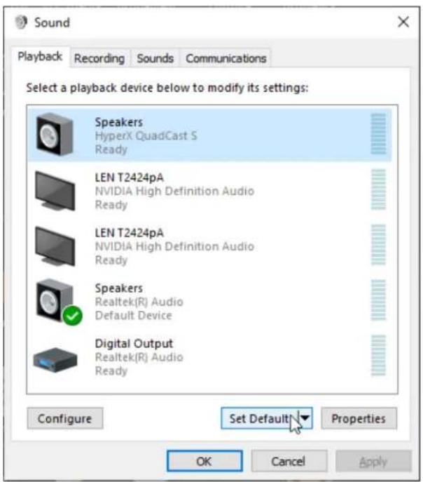 HYPERX QuadCast S - Sélectionnez panneau de configuration son - 2