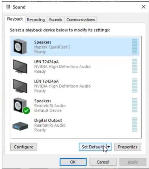 HYPERX QuadCast S - Select Sound Control Panel - 2