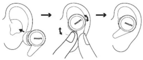PHILIPS TAT1207 - Insérez les oreillettes - 1