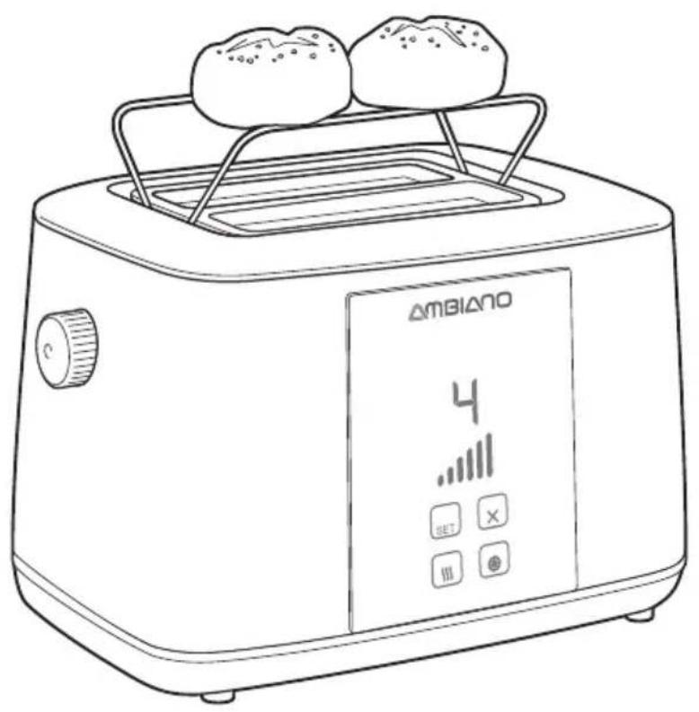 Ambiano GTTDSID01 - Grille-pain avec écran digital - 1