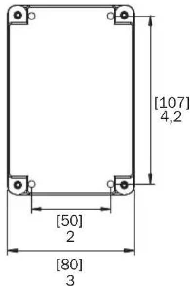 Tripp Lite P569010IND2 - Dimensions du boîtier monté en surface n206-sb01-ind - 4