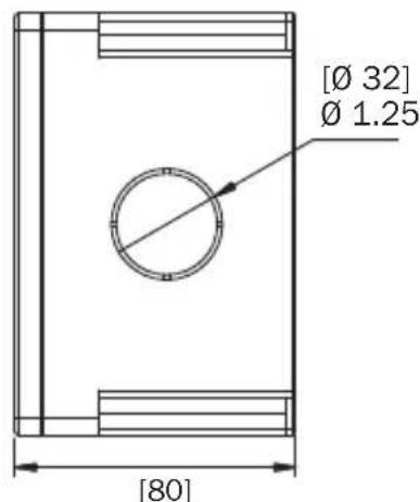 Tripp Lite P569010IND2 - N206-SB01-IND Surface Mount Box Dimensions - 3