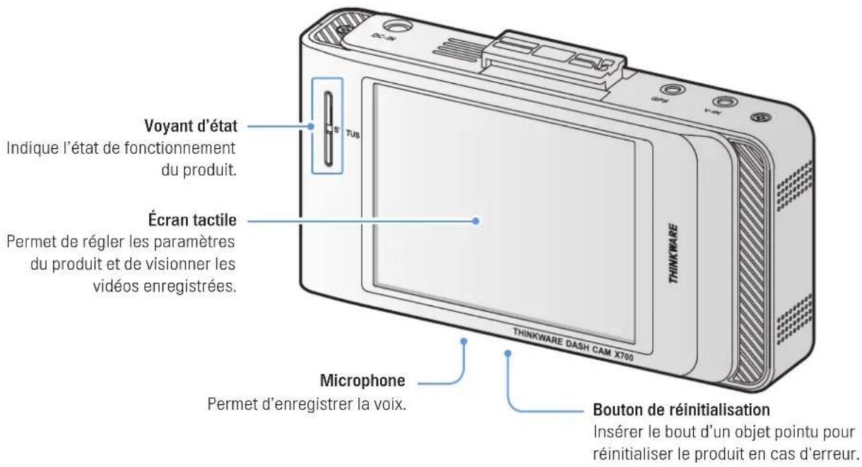 Thinkware X700 - Caméra avant (appareil principal) – vue arrière - 1