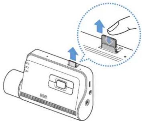 Thinkware Q800 PRO - Retrait et insertion de la carte mémoire - 1