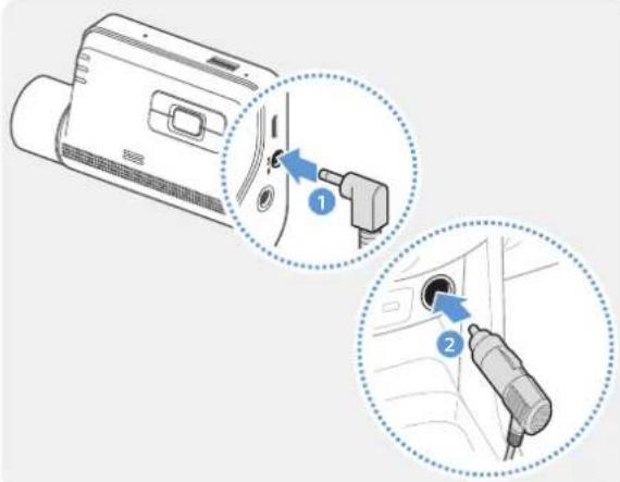 Thinkware Q800 PRO - Branchement du câble d'alimentation - 2
